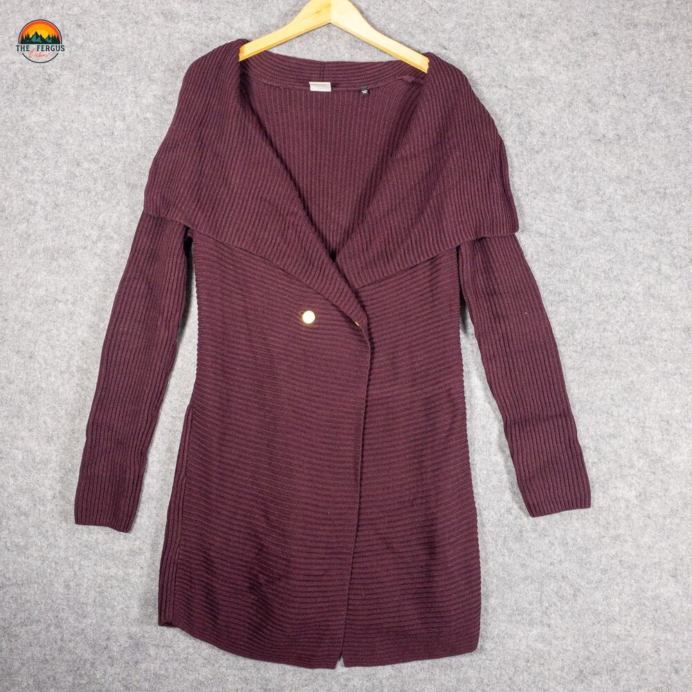 Cabi Cardigan Sweater Regal Mulberry Long Sleeve Knit Women's Size Medium